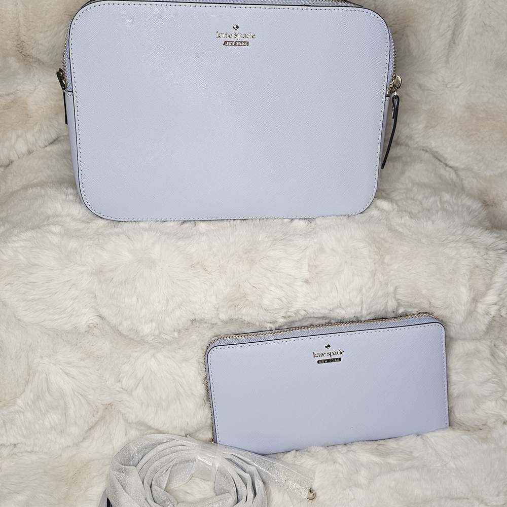 Kate Spade Light Lavender Crossbody Bag and Wallet Set